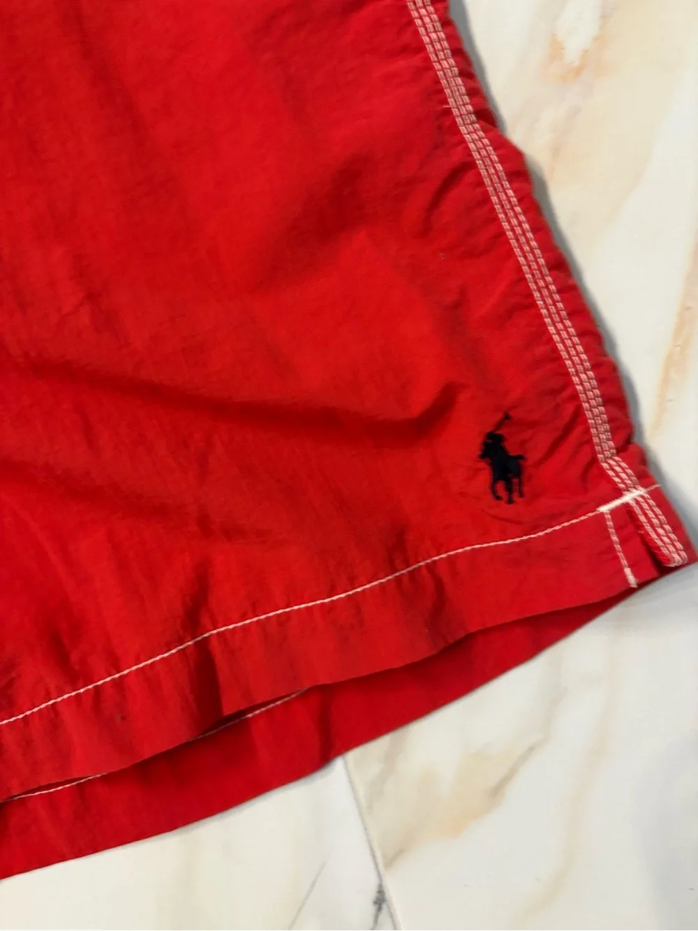 Ralph Lauren Red Men's Swim Trunks with Cargo Pocket